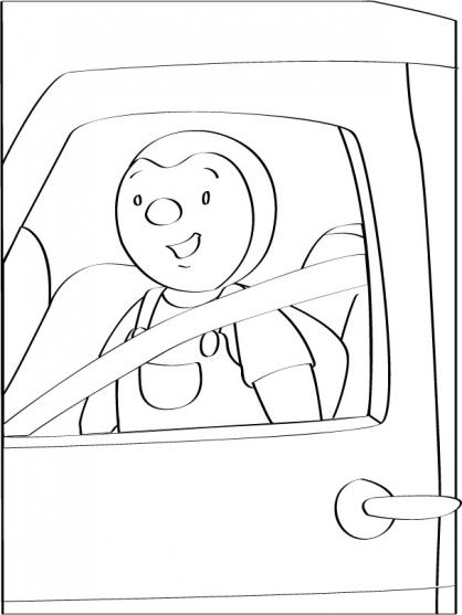 coloriage t choupi en voiture